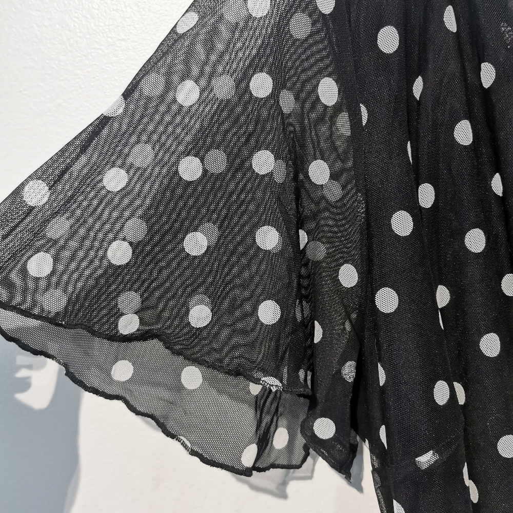 Addition Elle 2X polka dot black and white dress Plus Size High Low Modern Chic - Picture 3 of 7